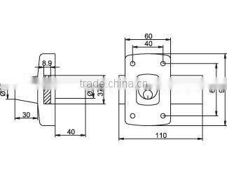 wooden door rim lock knob lock