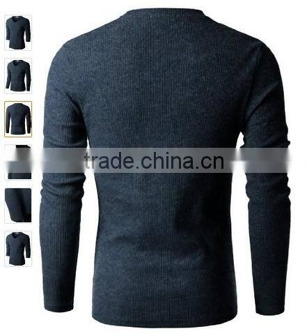 Dark blue Men round-neck T-shirt