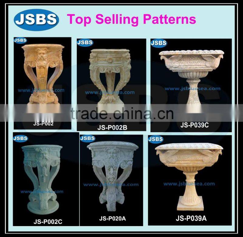 natural sandstone garden flower pots