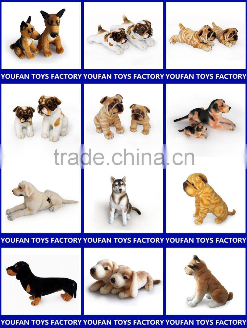 stuffed animal soft toy lifelike dog pug plush