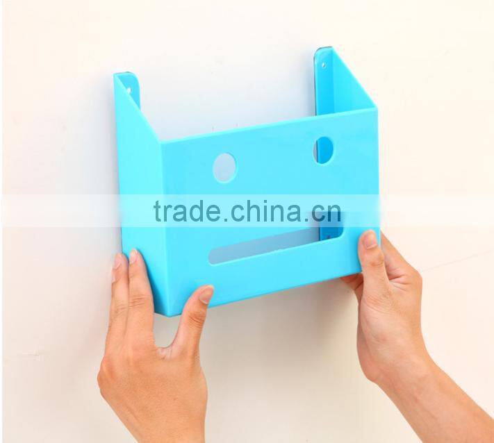 Q1099 wholesale wall box strongly adhesive bathroom racks kitchen bathroom storage box