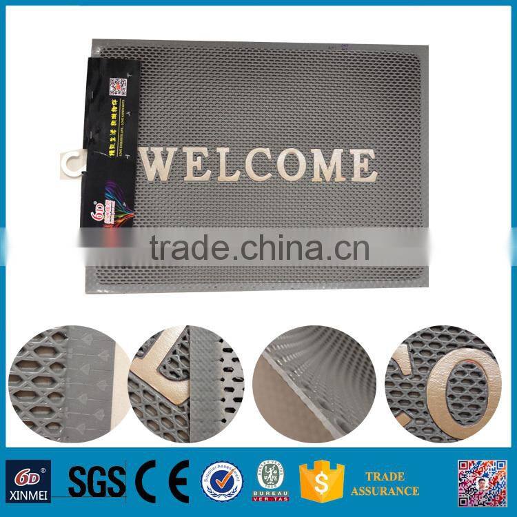 WELCOME word Waterproof pvc Anti-slip carpet rug