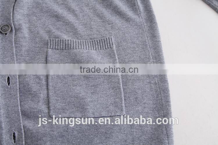 Woman 100% combed cotton knitted sweater coat