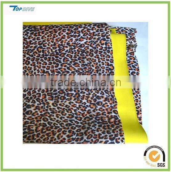Leopard pattern neoprene material