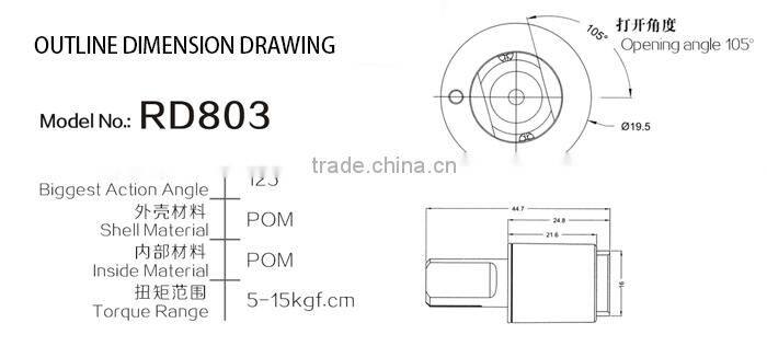 professional Factory direct sale various adjustable torque rotary damper for car parts