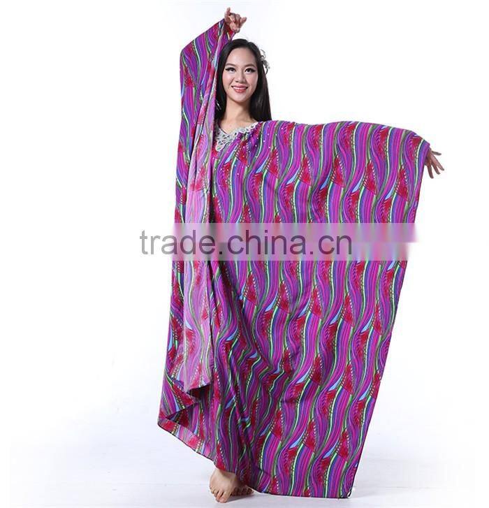 Wuchieal Silk Khaleeji Abaya Belly Dance Clothes
