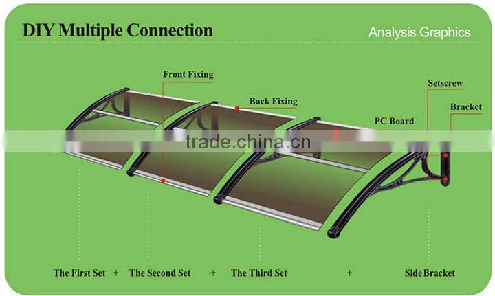 10 Years Warranty High Quality UV Protection Waterproof Polycarbonate Rain Cover Tent