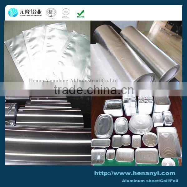 Aluminum foil metal prices thickness0.02mm aluminum foil containers