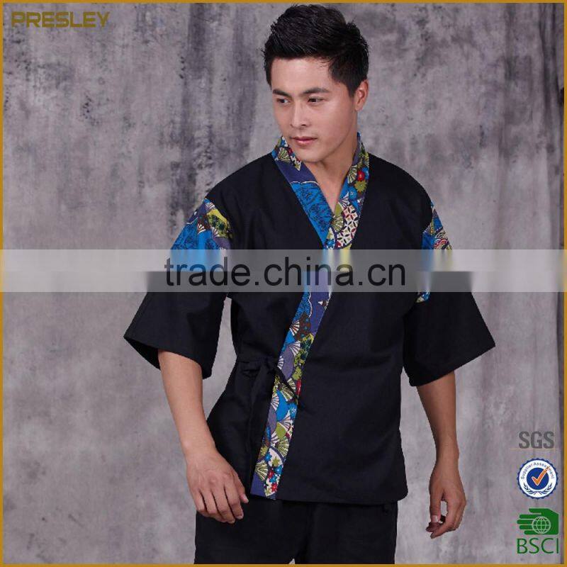 Japan style restaurant hotel waitress bar staff black uniform japanese sushi uniform
