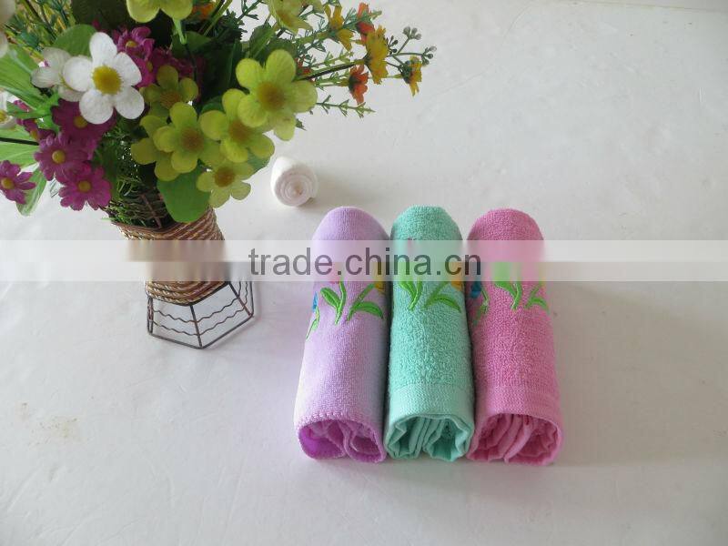cotton Stock Embroidery face towel wholesale
