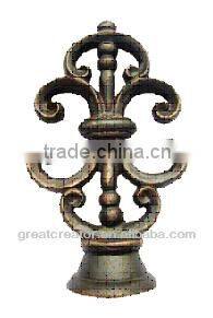 Great Creator High Quality 57mm (2-1/4") Diameter Round Reeded/Smooth Wooden Curtain Rods From China Manufacturer