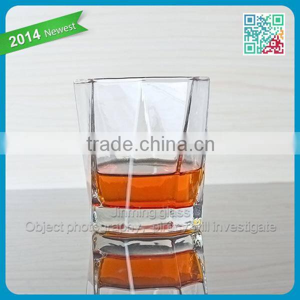 ZL785 glass beer steins red spuare shot cup whiskey glass