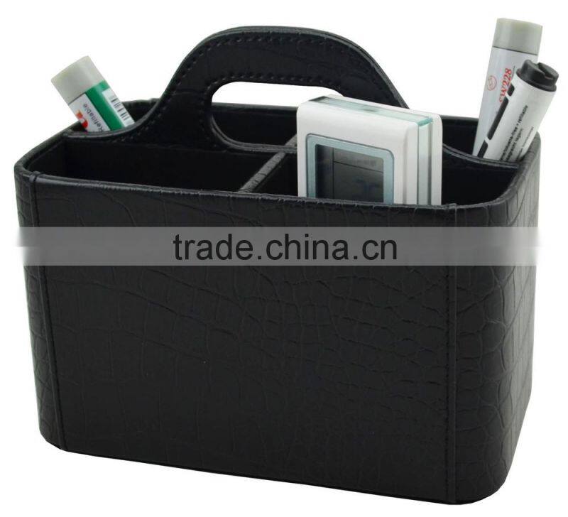 Leather Universal TV Remote Control Organizer Holder