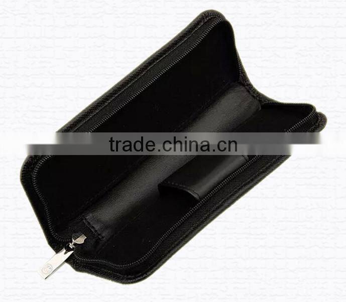 Wholesale travel single custom display leather case for pens,pu pen bag