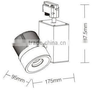 Commercial COB LED tracklight 15W 18W