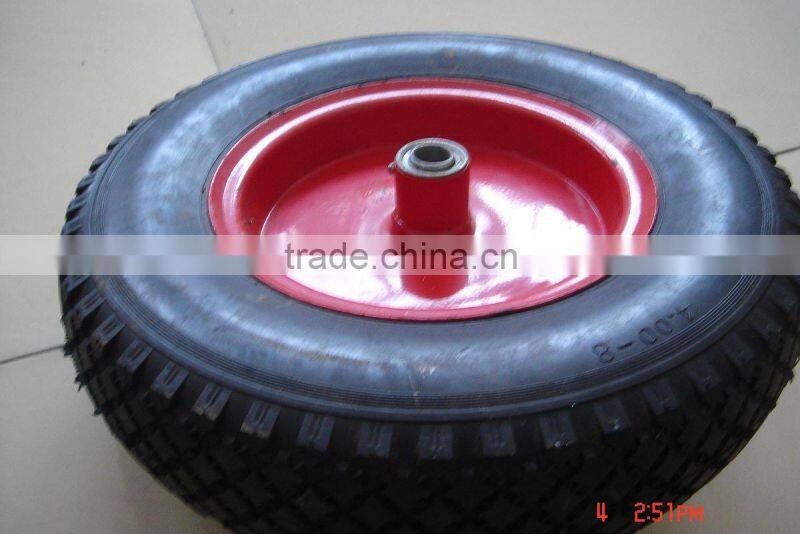 wholesale manufacture 4.00-8 rubber wheel for wheel barrow
