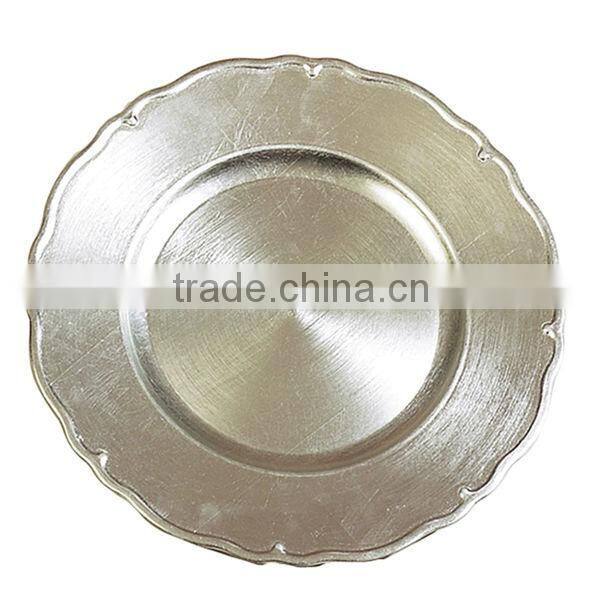 Plastic decorative wedding plate charger