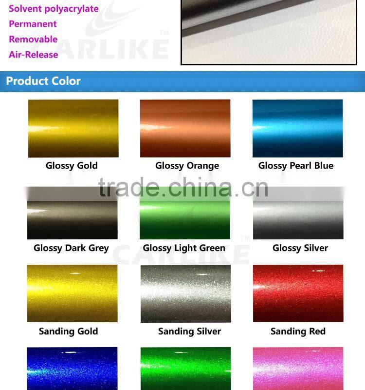 Glossy Chrome Metallic Cool Sticker Self Adhesive Car Wrap Vinyl