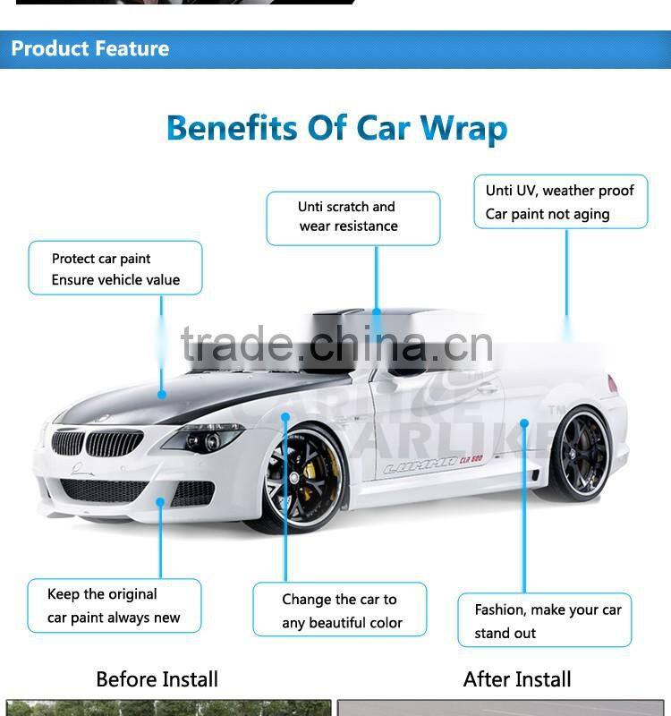 150Microns Stylish High Glossy Black Car Foil Stickers Sunroof Vinyl Film