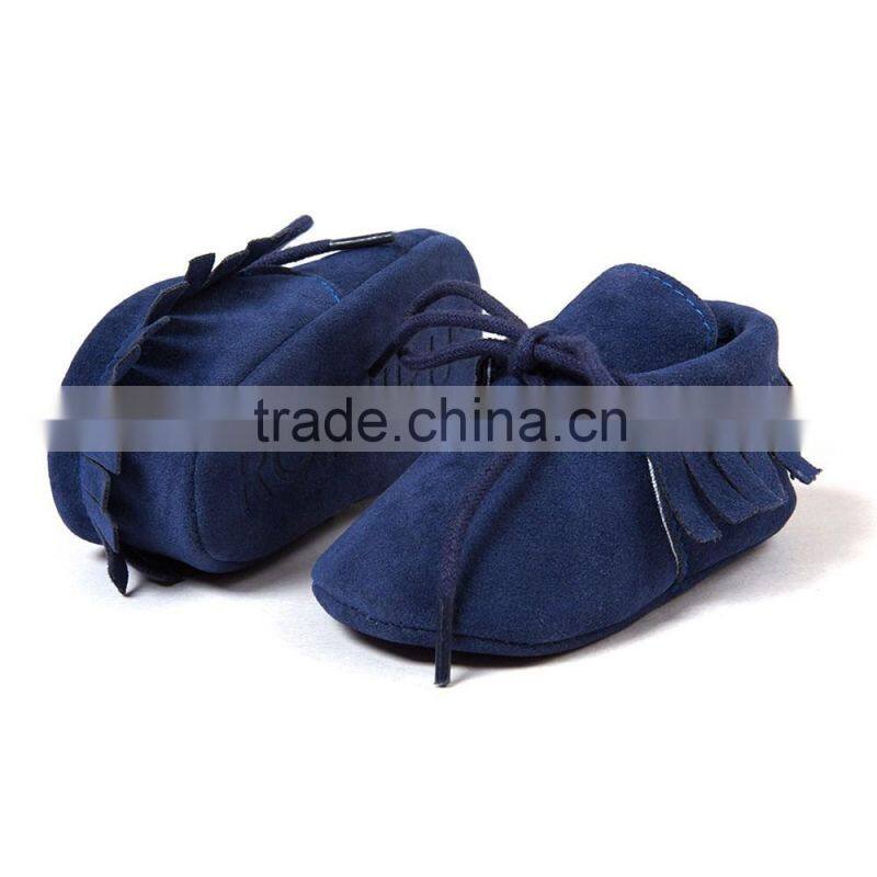 2016 Fashion Newborn Unisex Infant Baby Lace-up Mocassins Soft Sole Anti-Slip Tassels Prewalker Toddler Shoes