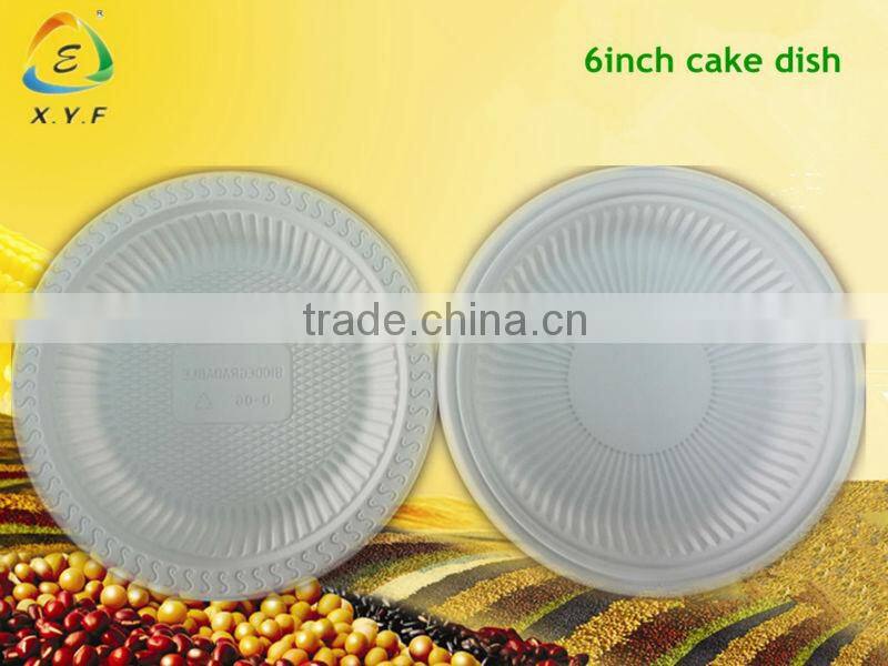 6 inch biodegradable disposable tableware eco-friendly dinner plate