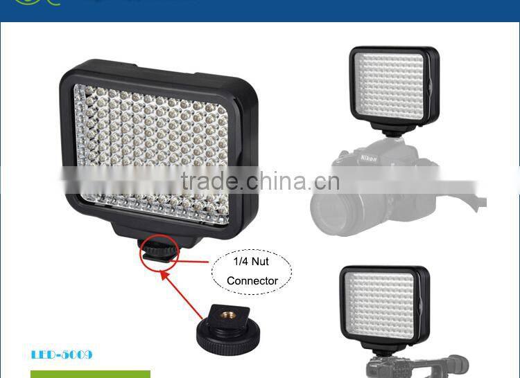 Professional led 5009 video light for sony camera with hot shoe converter