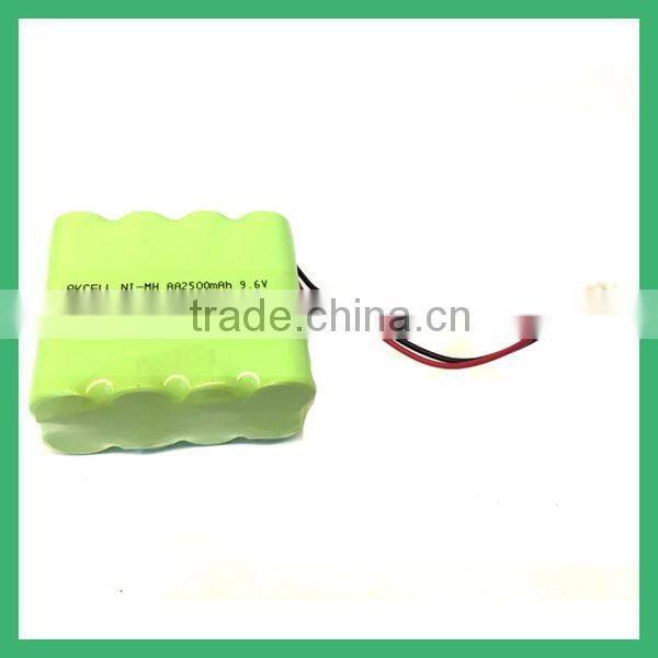 NiMH battery 9.6V AA 2500mAh NiMH Battery Pack for electric toys