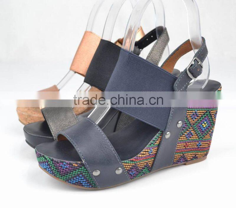 New arrival fashion summer 2015 high wedge sandals women