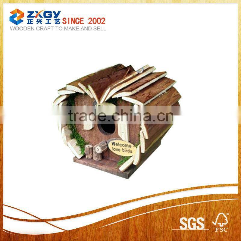 Natural family used delicate wooden bird house