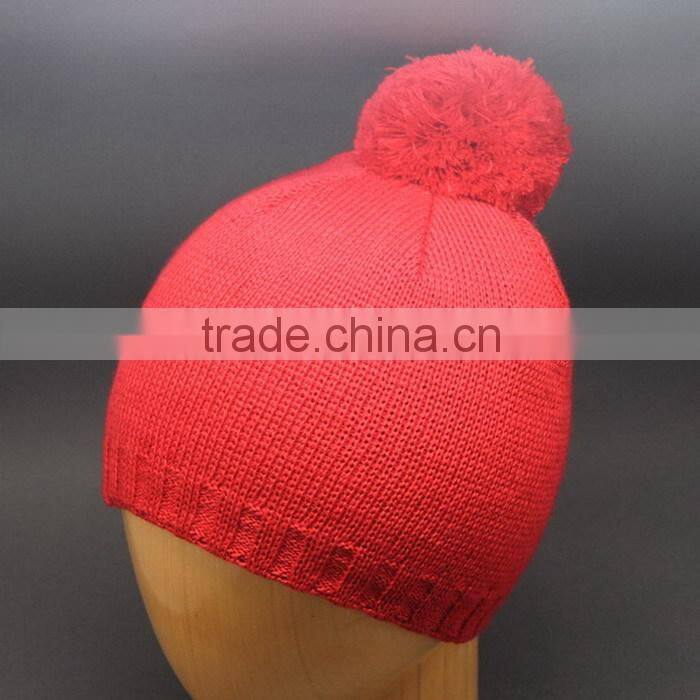 2015 CUSTOM BRAND WOOL POMPOM BLANK LOGO LADIES WINTER HAT FOR LADIES FASHION HAT