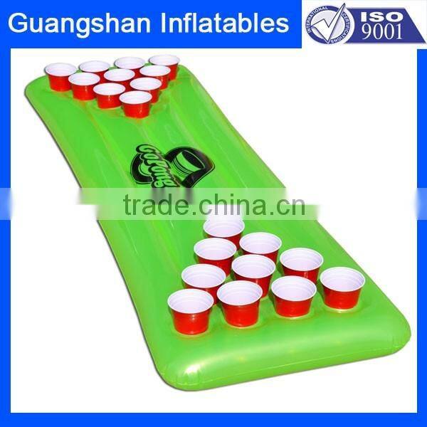Custom Inflatable beer pong float with built in cooler