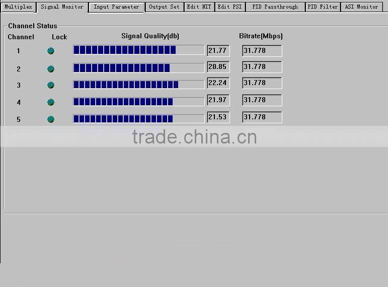 DVB-S DVB-S2 to asi 7in1 receiver (6*DVB-S DVB-S2+ASI IN,ASI out)