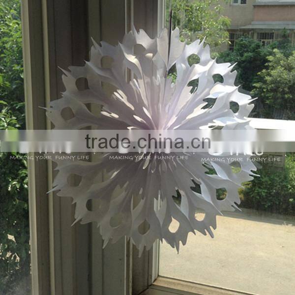 handmade paper snowflakes Christmas paper fan patterns big size snowflake