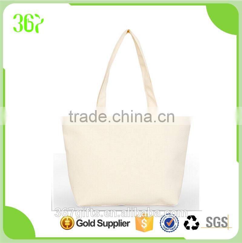 Simple Design Canvas Tote Big Shopping Handbag Women's Bag