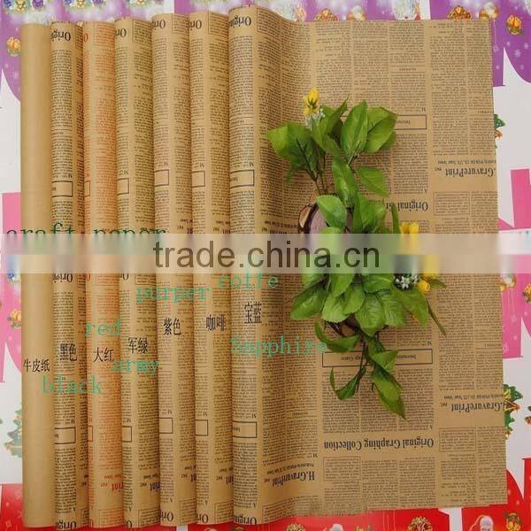 Vintage old news paper wrapping paper ,kraft paper gift wrapping paper
