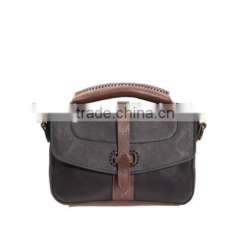 2015 newest Ladies'leather bag woman Long strap Punching design Shoulder cross body bag