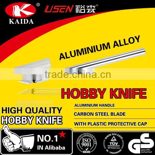 best selling metal handle rubber grip hobby knife