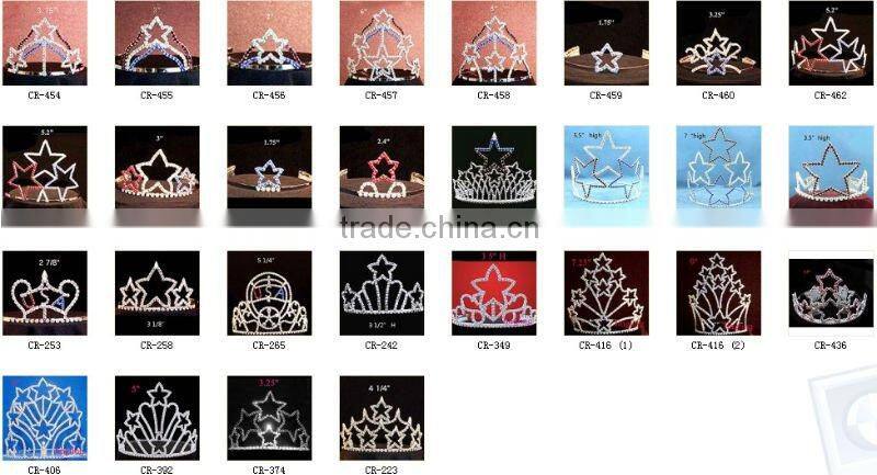 rhinestone round queen crowns