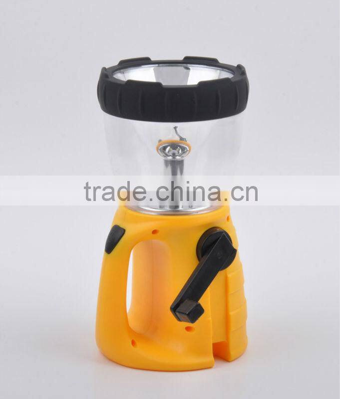 Emergency hand crank led Flashlight with radio / Dynamo torch light with radio / Hand crank flashlight USB charger