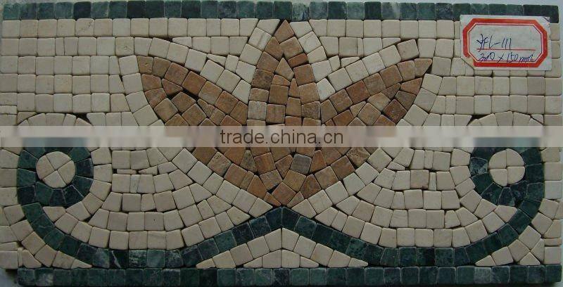 YFL167 Lava Mosaic Border line Art Marble Mosaic