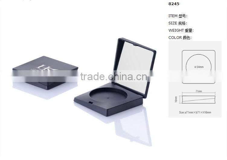 Black Square Face Powder Foundation With Mirror
