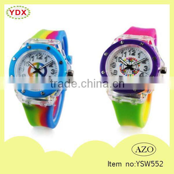 New Kids Silicone Flash Watch Rainbow Watch
