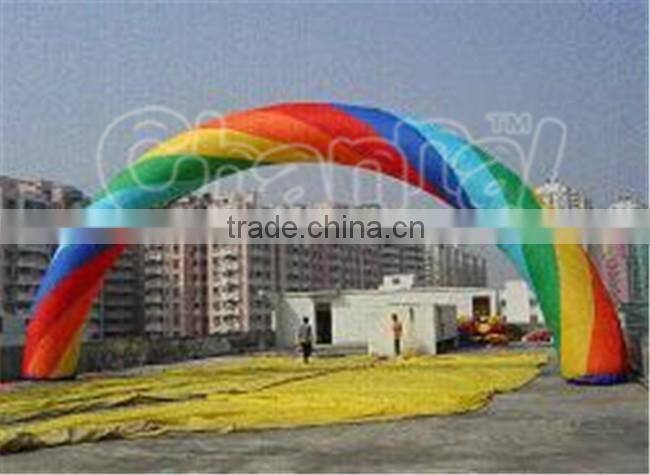 Hot sale cheap advertising inflatable rainbow arch for sale, inflatable entrance arch
