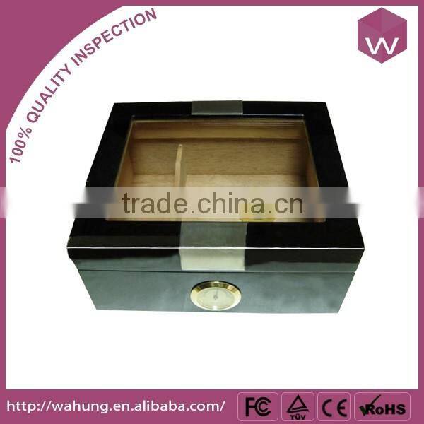 Custom High-End Cohib Cigar Wooden Case With Black Glossy Finishing