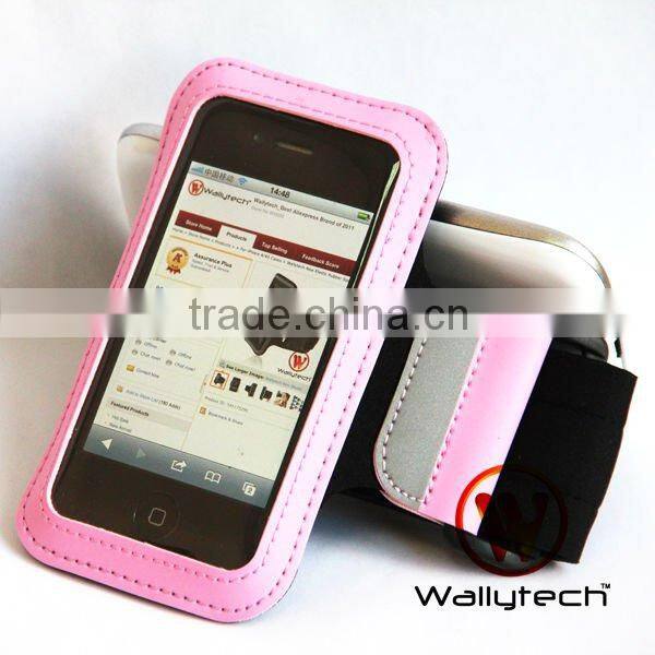 Wallytech New Elastic Rubber Sports Running Armband Cover Case For iPhone 4S 4 4G 3G 3GS