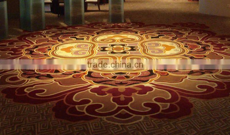 Luxurious Five Star Hotel Flooring commercial printed nylon carpet