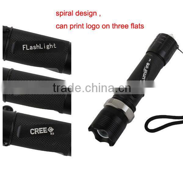 1174 New Multi Function Zoomable police torch led emergency torch linterna led