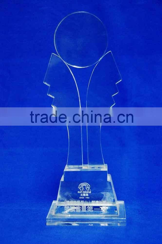 Custom clear acrylic award blanks, crystal trophy award
