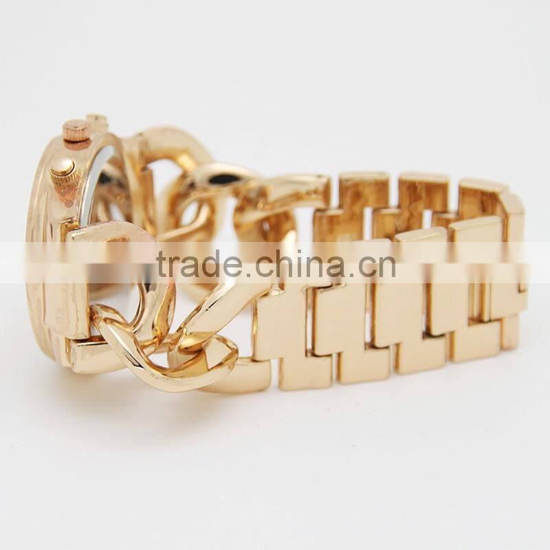 2016 new style fastion alloy bell and rose quartz watches