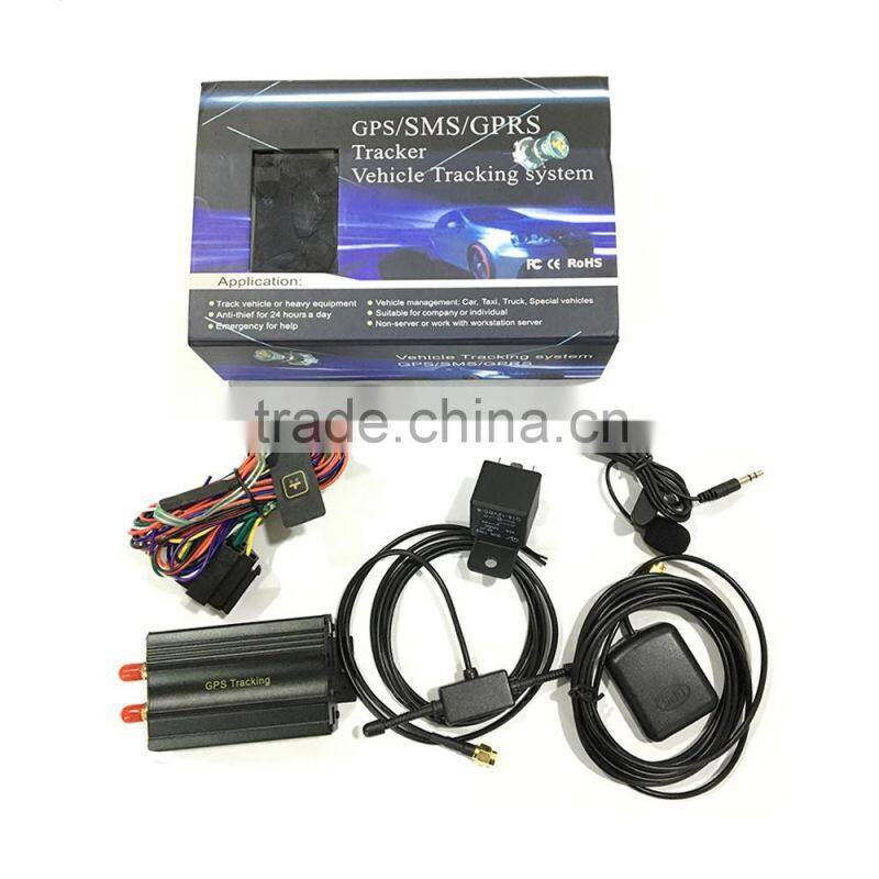 Dc Voltage 12V engine cut off tk103a b smart vehicle portable gps real time tracker